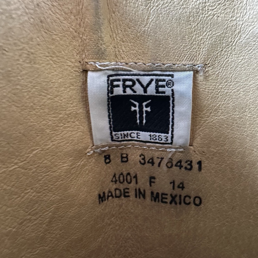 Frye Melissa Button Back Zip Leather Riding Boots Brown Sz. 8 B Womens - Picture 14 of 16